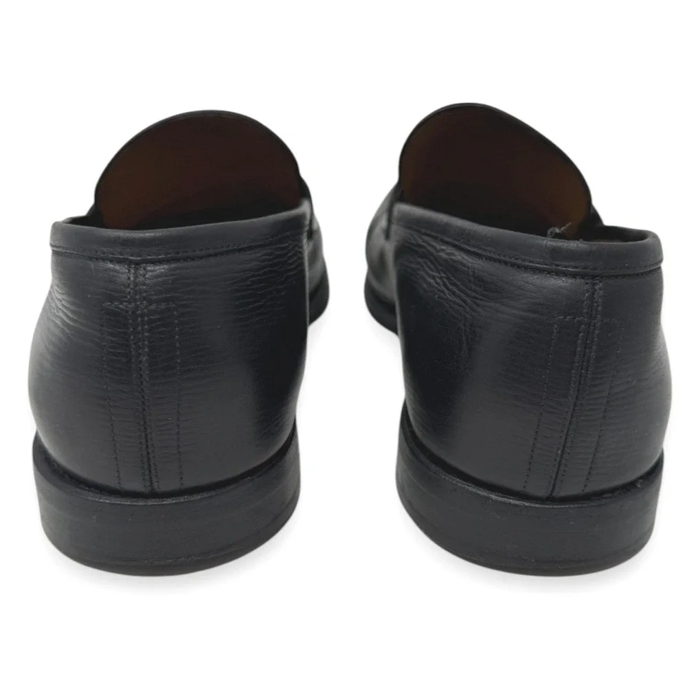 Salvatore Ferragamo Loafers‎ Mens 9 D Black Penny Loafer Leather Dress Shoes